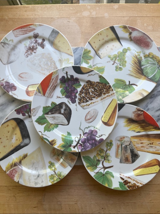 Bia Cordon Bleu Other - BIA Set of 5 Cordon Bleu Fromage Cheese Plates 8" Charcuterie Dessert Vintage